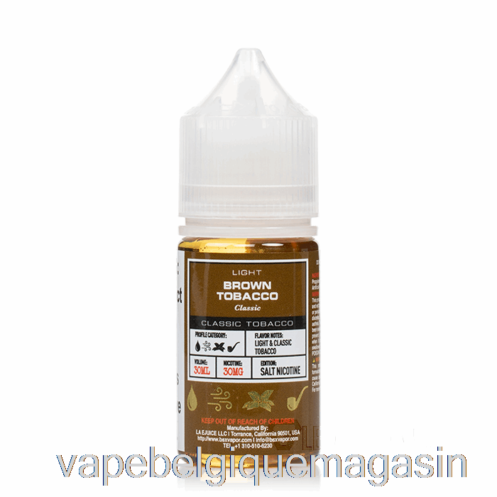 Vape Shop Bruxelles Tabac Brun - Série Sel Bsx - 30ml 30mg